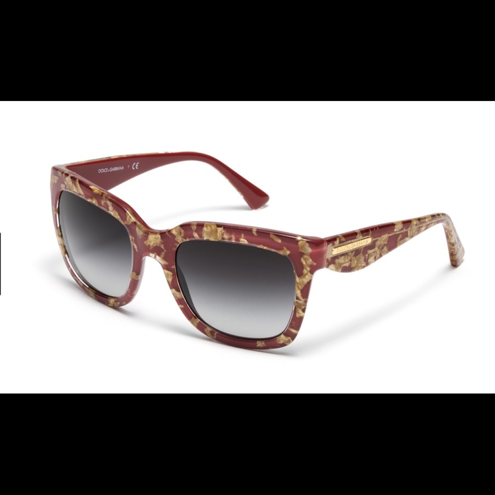 Dolce & Gabbana gold leaf cat eye sunglasses